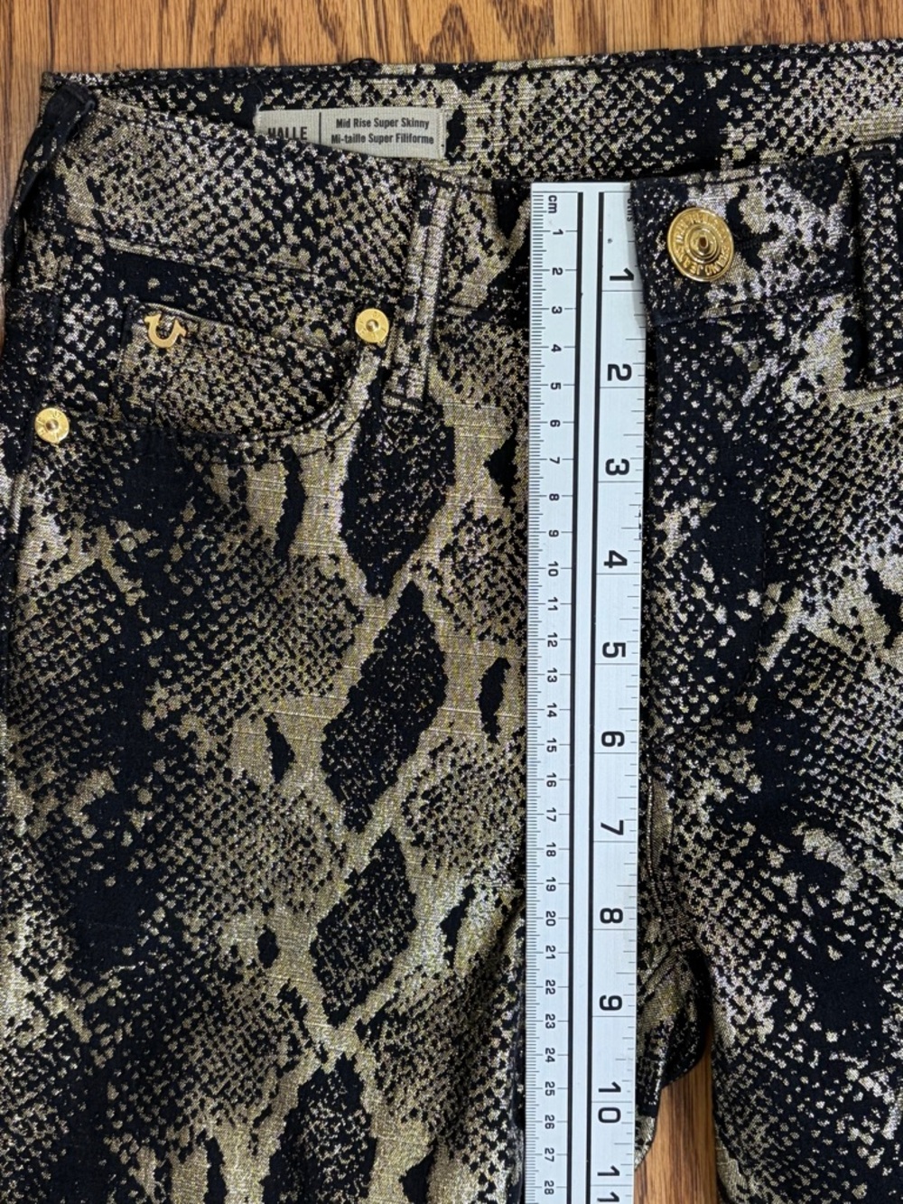 True Religion The Runway Moto Legging Halle Mid-Rise Super Skinny Snake (26) - Picture 8 of 13
